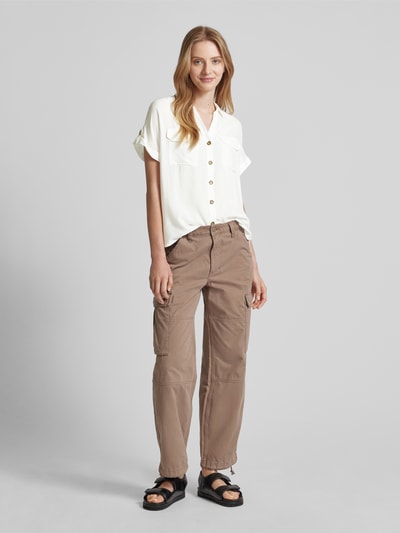 Vero Moda Bluzka koszulowa z listwą guzikową model ‘BUMPY’ Biały 1