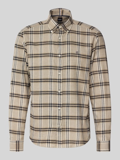 BOSS Regular Fit Freizeithemd aus reiner Baumwolle Modell 'LIAM' Schlamm 2