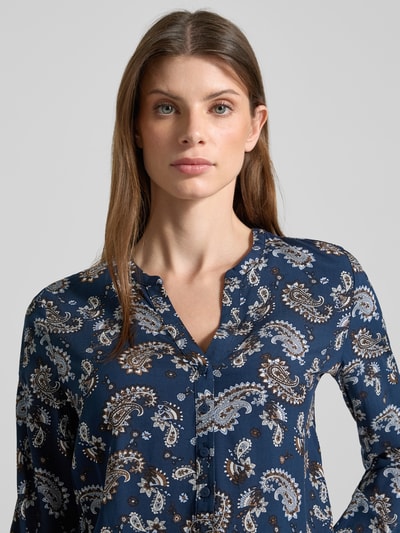 Christian Berg Woman Bluzka z wiskozy z dekoltem w serek Ciemnoniebieski 3