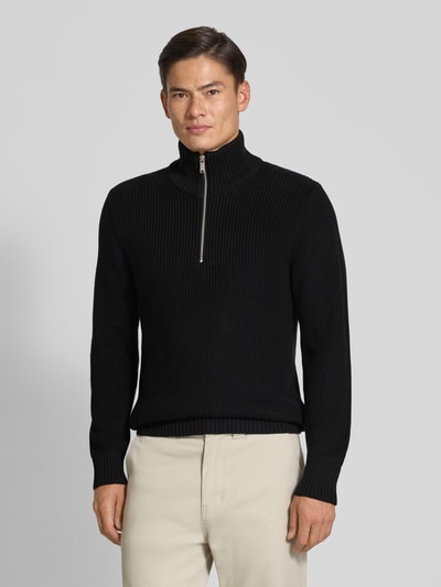 MCNEAL Strickpullover mit Troyer-Kragen Black 4