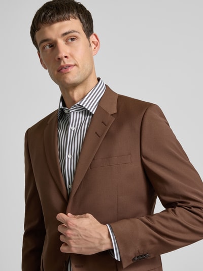 SEIDENSTICKER Slim Fit Business-Hemd mit Knopfleiste Mittelbraun 3