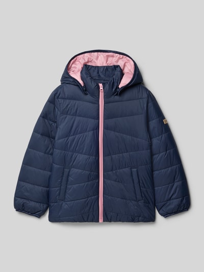 Name It Gewatteerd jack met capuchon, model 'MARBLE' Marineblauw - 1