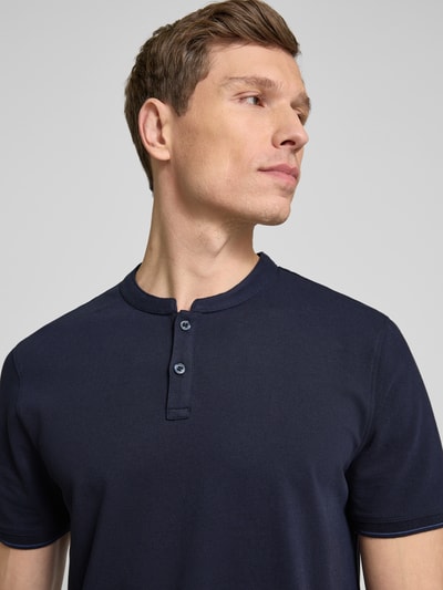 Cinque Slim Fit Poloshirt mit Rundhalsausschnitt Modell 'LANO' Marine 3