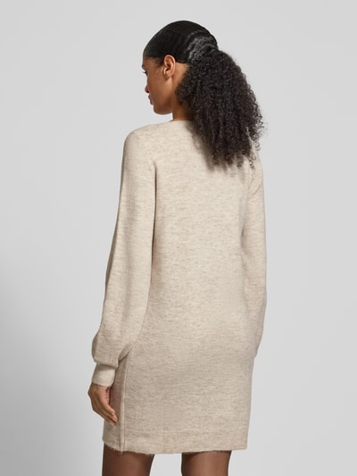 Vero Moda Sukienka z dzianiny o luźnym kroju z dekoltem z łódkę model ‘LEFILE’ Écru melanż 5