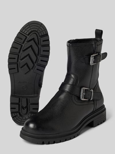 Tamaris Lederboots mit Dornschließe Black 4