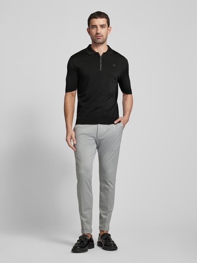 HUGO Regular fit poloshirt met labelpatch, model 'Sayfong' Zwart - 1