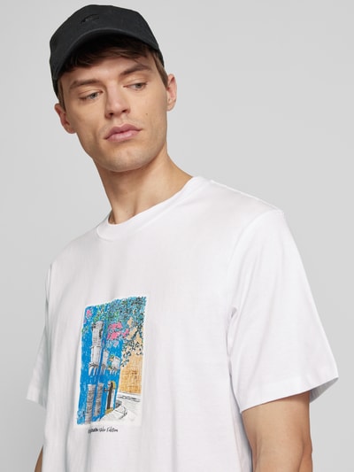 Jack & Jones T-Shirt mit Motiv-Print Modell 'PAROS' Weiss 3