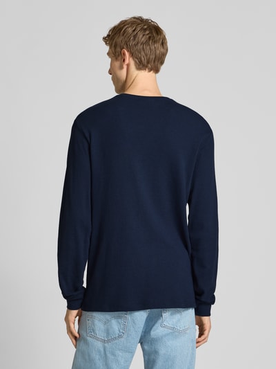 Calvin Klein Jeans Shirt met lange mouwen en structuurmotief Marineblauw - 5