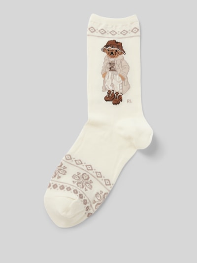 Polo Ralph Lauren Socken mit Motiv-Stitching Offwhite 1