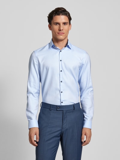 Jake*s Slim Fit Business-Hemd mit Kentkragen Bleu 4