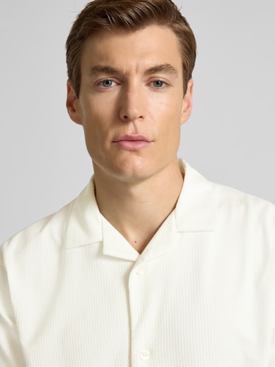 Marc O'Polo Regular Fit Freizeithemd aus Baumwoll-Mix Offwhite 3