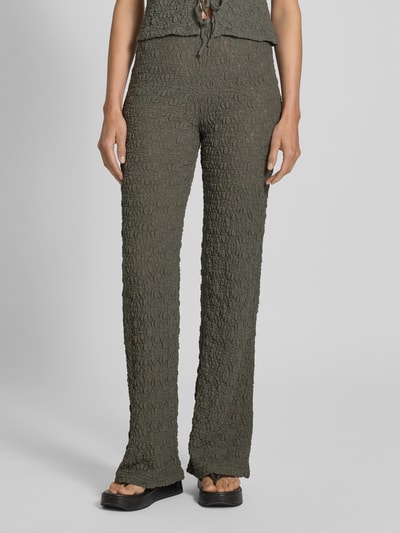 Mango Hose mit elastischem Bund Modell 'VERDI' Khaki 4