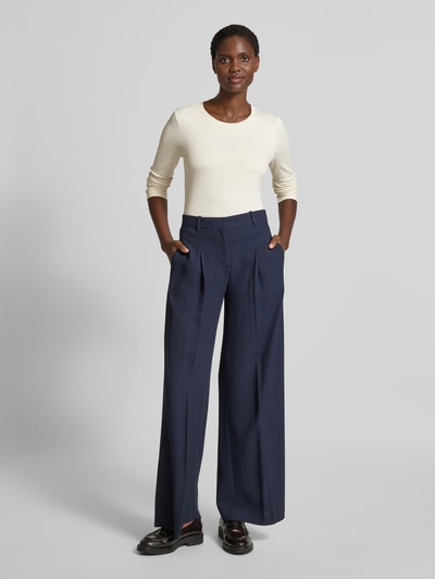 Marc Cain Longsleeve mit geripptem Rundhalsausschnitt Ecru 1