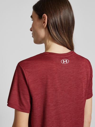 Under Armour T-Shirt mit Logo-Print Modell 'Tech Textured' Bordeaux 3