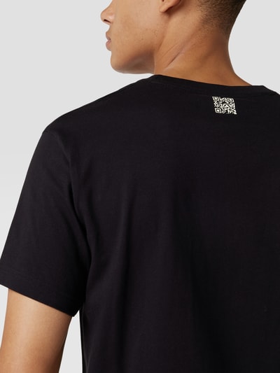 CHAMPION T-Shirt mit Label-Stitching Black 3