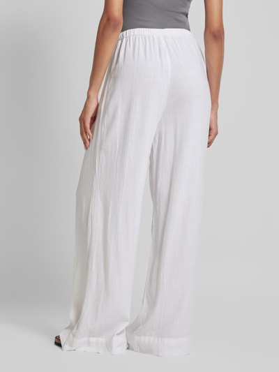 Neo Noir Wide Leg Stoffhose mit Kordelzug Modell 'Lissabon' Offwhite 5