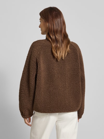 Jake*s Casual Bluza rozpinana ze sztucznym kożuszkiem Ciemnobrązowy 5