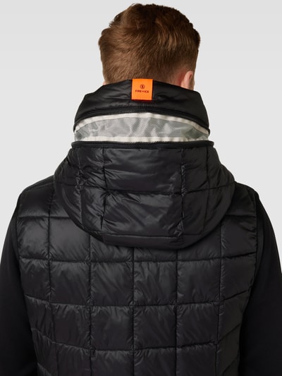 FIRE + ICE Bodywarmer met afneembare capuchon, model 'COLIM' Zwart - 3