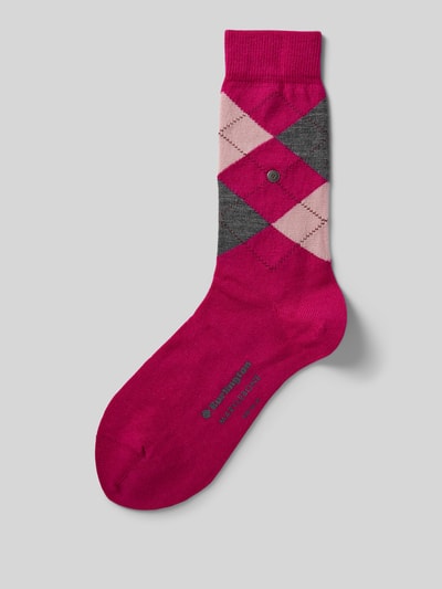 Burlington Socken aus Schurwoll-Mix Modell 'Marylebone' Pink 1