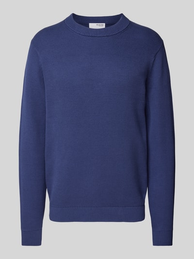 SELECTED HOMME Gebreide pullover met ribboorden, model 'DANE' Koningsblauw - 2