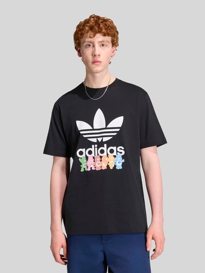 adidas Originals Regular Fit T-Shirt aus reiner Baumwolle mit Logo-Print Black 4