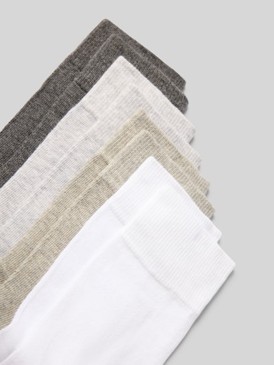 Produktfoto, Socken mit elastischem Rippenbündchen im 6er-Pack von s.Oliver RED LABEL, Baumwoll-Mix, verschiedene Grautöne und Weiß, feine Rippenstruktur
