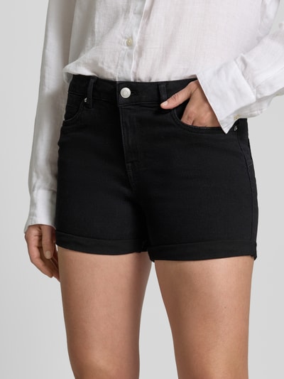 VERO MODA Regular Fit Jeansshorts aus Baumwoll-Mix Modell 'LUNA' Black 3