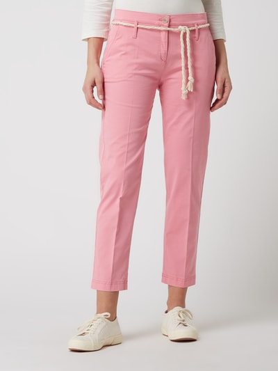 Brax Cropped Chino aus Baumwolle Modell 'Mel' Pink 4