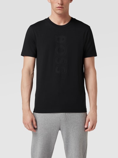 BOSS Green T-Shirt mit Label-Details Modell 'Tee' Black 4