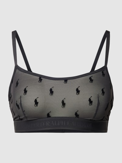 Polo Ralph Lauren Bralette met all-over logomotief Zwart - 1