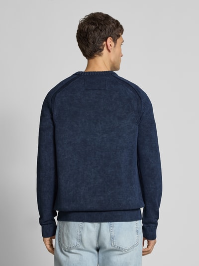 Armedangels Regular Fit Strickpullover aus reiner Baumwolle Modell 'VAANJO ' Dunkelblau 5