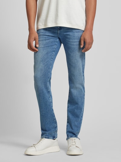 BOSS Slim fit jeans in labeldetail, model 'Delaware' Jeansblauw - 4