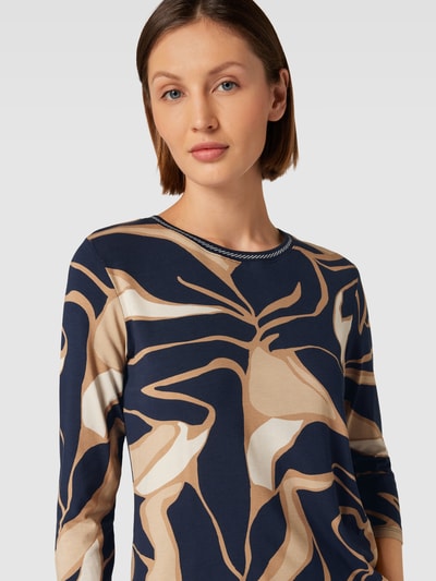 Betty Barclay Shirt met lange mouwen met all-over motief Marineblauw - 3