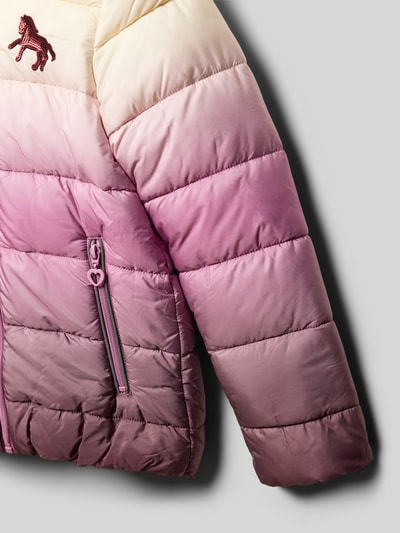 s.Oliver RED LABEL Regular Fit Steppjacke mit Pailletten-Besatz Rosa 2