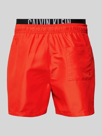 Calvin Klein Underwear Badehose mit Label-Print Rot 3