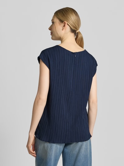 FREE/QUENT Blousetop met structuurpatroon model 'Grsvalse' Marineblauw - 5