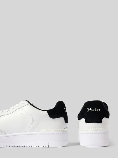 Polo Ralph Lauren Leren sneakers met logostitching, model 'MASTERS' Wit - 2