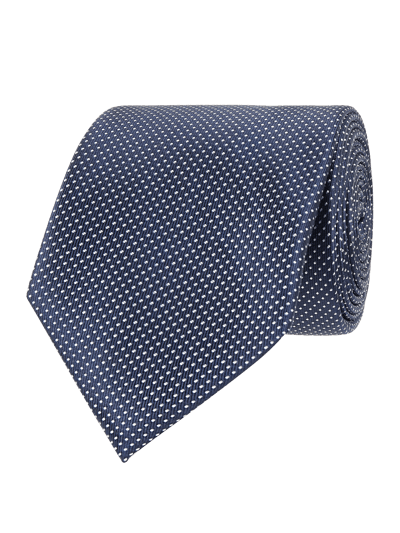 Christian Berg Men Seidenkrawatte mit Polka Dots Marine 1