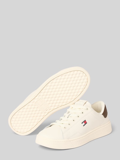 Tommy Jeans Sneakersy o niskim kroju z naturalnej skóry Biały 4