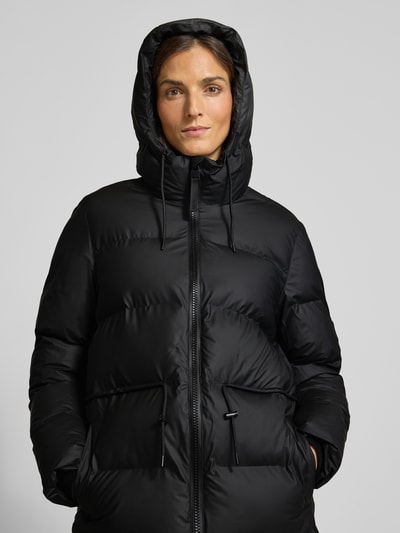 RAINS Steppjacke mit Eingrifftaschen Modell 'Alta Long' Black 3