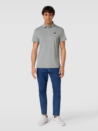 Polo Ralph Lauren Poloshirt met labelstitching Lichtgrijs - 1