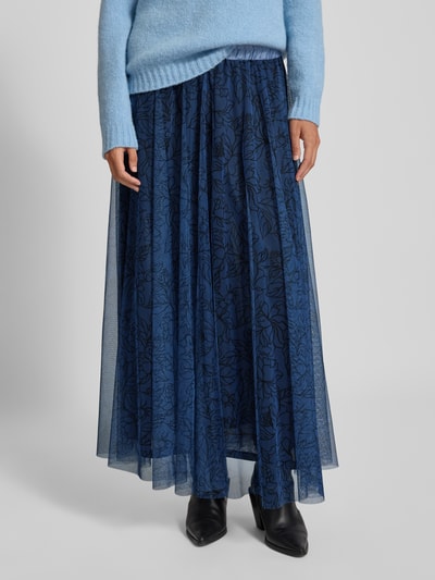 More & More Maxirock mit floralem Allover-Print Marine 4