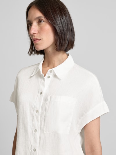 OPUS Slim fit linnen blouse met 1/2-mouwen, model 'Felisa' Offwhite - 3