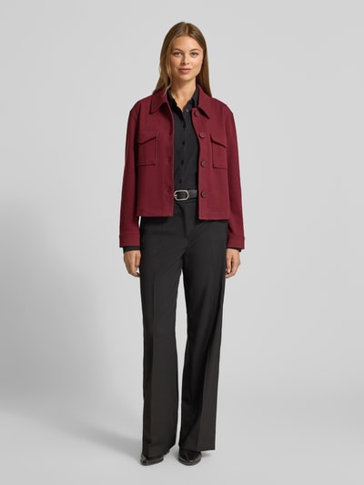 s.Oliver RED LABEL Relaxed fit jack van structuur-jersey Bordeaux - 1