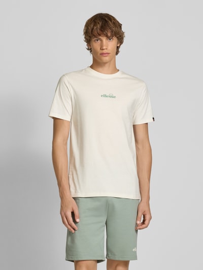 Ellesse T-shirt met labelprint, model 'OLLIO' Offwhite - 4