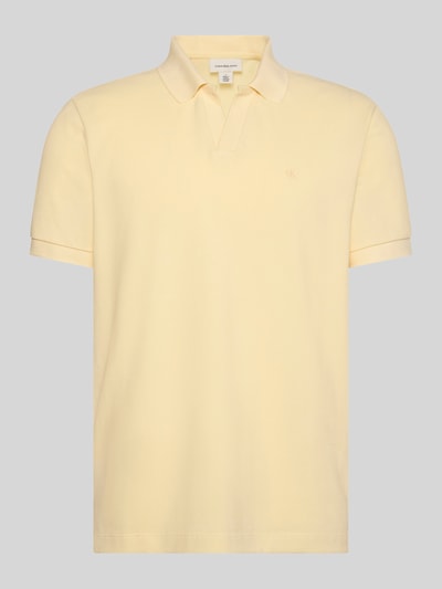 Calvin Klein Jeans Regular Fit Poloshirt aus reiner Baumwolle Hellgelb 2