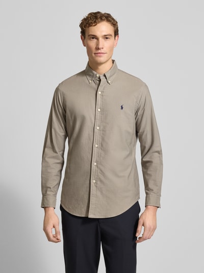 Polo Ralph Lauren Vrijetijdsoverhemd met knoopsluiting Antraciet - 4