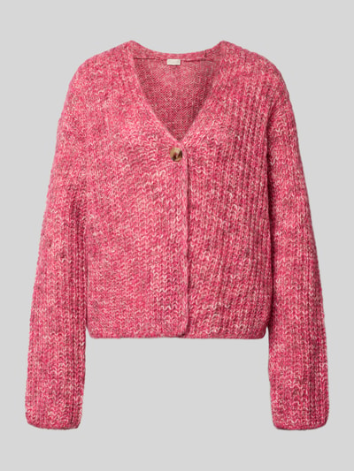 Milano Italy Oversized Strickjacke mit Woll-Anteil Pink 1