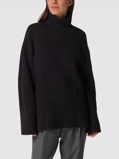 Neo Noir Coltrui in riblook, model 'Fanning Solid' Zwart - 4