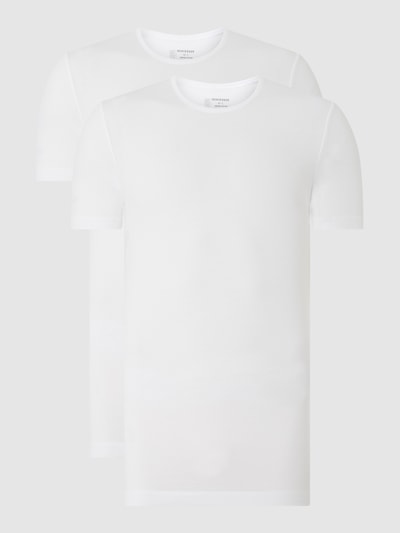 Schiesser T-Shirt mit Stretch-Anteil im 2er-Pack  Weiss 1